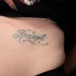 Check out this script tattoo after 1 laser tattoo removal treatment, 30 weeks later