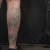 A photo of a illustrative 20 Years old tattoo on the calf on a person with FitzPatrick Skin Type ii. This client is hoping for Cover Up Tattoo