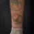A photo of a Colour and Hentai 6 Years old tattoo on the shin on a person with FitzPatrick Skin Type iii. This client is hoping for Cover Up Tattoo